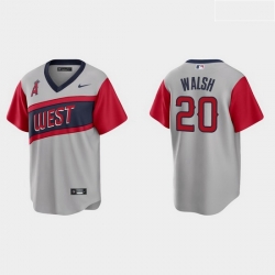 Men Los Angeles Angels 20 Jared Walsh Men Nike Gray 2021 Little League Classic Game MLB Jersey