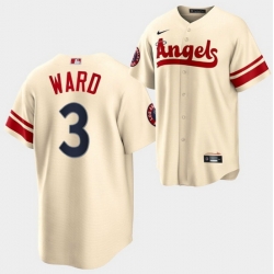 Men Los Angeles Angels 3 Taylor Ward 2022 Cream City Connect Cool Base Stitched Jersey
