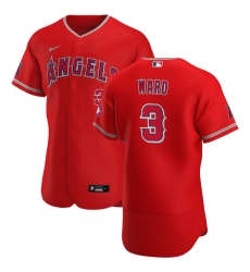 Men Los Angeles Angels 3 Taylor Ward Men Nike Red Alternate 2020 Flex Base Player MLB Jersey