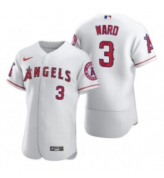 Men Los Angeles Angels 3 Waylor Ward White Flex Base Stitched Jerse