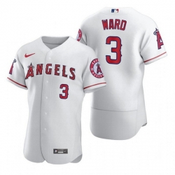 Men Los Angeles Angels 3 Waylor Ward White Flex Base Stitched Jerse