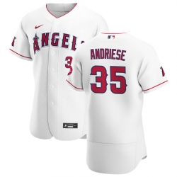 Men Los Angeles Angels 35 Matt Andriese Men Nike White Home 2020 Flex Base Player MLB Jersey