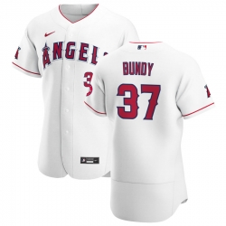 Men Los Angeles Angels 37 Dylan Bundy Men Nike White Home 2020 Flex Base Player MLB Jersey