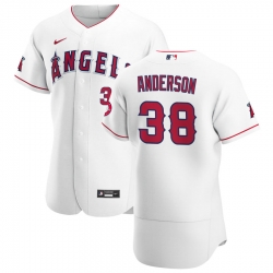 Men Los Angeles Angels 38 Justin Anderson Men Nike White Home 2020 Flex Base Player MLB Jersey