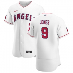 Men Los Angeles Angels 9 Jahmai Jones Men Nike White Home 2020 Flex Base Player MLB Jersey