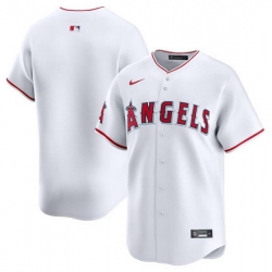 Men Los Angeles Angels Blank White Home Limited Stitched Baseball Jersey