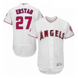 Mens Majestic Los Angeles Angels of Anaheim 27 Darin Erstad White Flexbase Authentic Collection MLB Jersey 