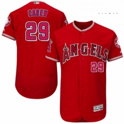 Mens Majestic Los Angeles Angels of Anaheim 29 Rod Carew Authentic Red Alternate Cool Base MLB Jersey