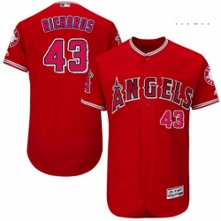 Mens Majestic Los Angeles Angels of Anaheim 43 Garrett Richards Authentic Red Alternate Cool Base MLB Jersey