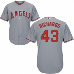 Mens Majestic Los Angeles Angels of Anaheim 43 Garrett Richards Replica Grey Road Cool Base MLB Jersey