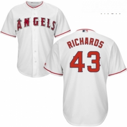 Mens Majestic Los Angeles Angels of Anaheim 43 Garrett Richards Replica White Home Cool Base MLB Jersey
