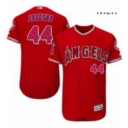 Mens Majestic Los Angeles Angels of Anaheim 44 Reggie Jackson Authentic Red Alternate Cool Base MLB Jersey