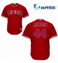 Mens Majestic Los Angeles Angels of Anaheim 44 Reggie Jackson Replica Red Alternate Cool Base MLB Jersey