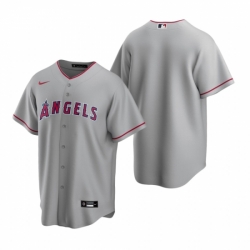 Mens Nike Los Angeles Angels Blank Gray Road Stitched Baseball Jersey