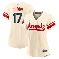 Women Los Angeles Angels 17 Shohei Ohtani 2022 Cream City Connect Stitched Baseball Jerseys1
