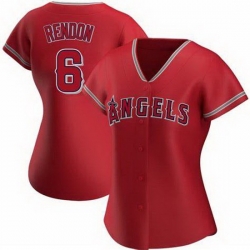 Women Los Angeles Angels 6 Anthony Rendon Nike Home 2020 MLB Player Jersey Red