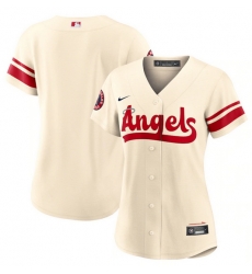 Women Los Angeles Angels Blank 2022 Cream City Connect Stitched Baseball Jersey