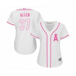 Womens Los Angeles Angels of Anaheim 37 Cody Allen Replica White Fashion Cool Base Baseball Jersey 