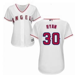 Womens Majestic Los Angeles Angels of Anaheim 30 Nolan Ryan Authentic White Home Cool Base MLB Jersey