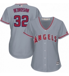 Womens Majestic Los Angeles Angels of Anaheim 32 Cam Bedrosian Authentic Grey Road Cool Base MLB Jersey 