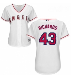 Womens Majestic Los Angeles Angels of Anaheim 43 Garrett Richards Authentic White Home Cool Base MLB Jersey