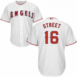 Youth Majestic Los Angeles Angels of Anaheim 16 Huston Street Authentic White Home Cool Base MLB Jersey