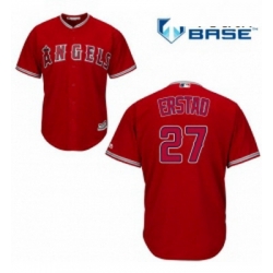 Youth Majestic Los Angeles Angels of Anaheim 27 Darin Erstad Authentic Red Alternate Cool Base MLB Jersey 