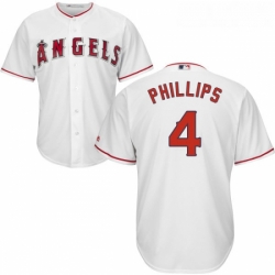 Youth Majestic Los Angeles Angels of Anaheim 4 Brandon Phillips Authentic White Home Cool Base MLB Jersey 