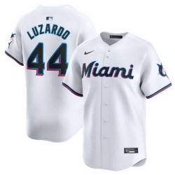 Men Miami Marlins 44 Jesus Luzardo White 2024 Home Limited Stitched Baseball Jersey