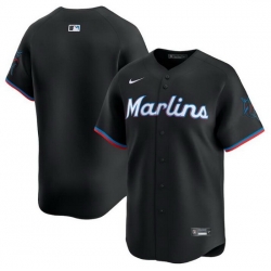 Men Miami Marlins Blank Black 2024 Alternate Limited Stitched Baseball Jersey