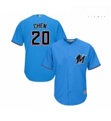 Mens Miami Marlins 20 Wei Yin Chen Replica Blue Alternate 1 Cool Base Baseball Jersey