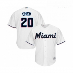Mens Miami Marlins 20 Wei Yin Chen Replica White Home Cool Base Baseball Jersey