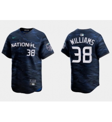 Men Milwaukee Brewers 38 Devin Williams Royal 2023 All Star Cool Base Stitched Baseball Jersey