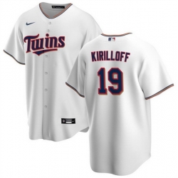 Men Minnesota Twins 19 Alex Kirilloff White Cool Base Stitched Baseball Jersey
