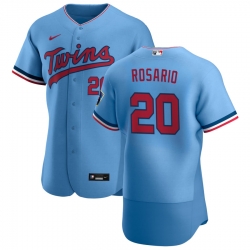 Men Minnesota Twins 20 Eddie Rosario Men Nike Light Blue Alternate 2020 Flex Base Team MLB Jersey
