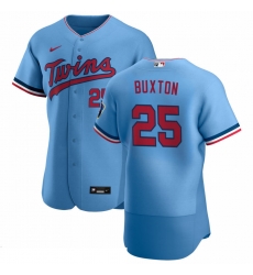 Men Minnesota Twins 25 Byron Buxton Men Nike Light Blue Alternate 2020 Flex Base Team MLB Jersey