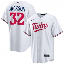 Men Minnesota Twins 32 Jay Jackson White Cool Base Stitched Baseball Jersey