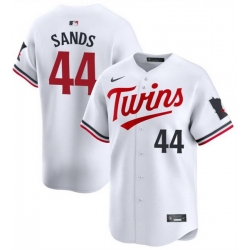 Men Minnesota Twins 44 Cole Sands White 2024 Home Limited Cool Base Stitched Baseball Jersey
