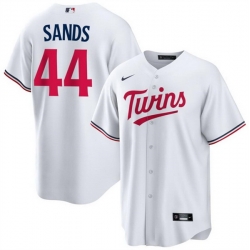 Men Minnesota Twins 44 Cole Sands White Cool Base Stitched Baseball Jersey