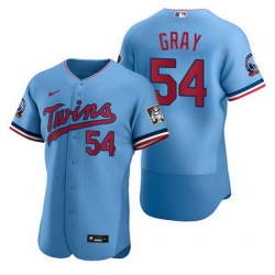 Men Minnesota Twins 54 Sonny Gray Blue Flex Base Stitched jersey