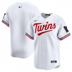 Men Minnesota Twins Blank White 2024 Home Limited Cool Base Stitched Baseball Jersey