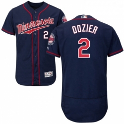 Mens Majestic Minnesota Twins 2 Brian Dozier Authentic Navy Blue Alternate Flex Base Authentic Collection MLB Jersey