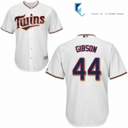 Mens Majestic Minnesota Twins 44 Kyle Gibson Replica White Home Cool Base MLB Jersey 