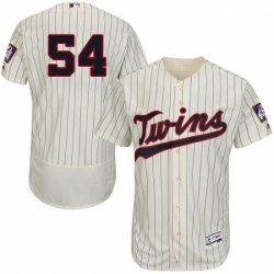 Mens Majestic Minnesota Twins 54 Ervin Santana Authentic Cream Alternate Flex Base Authentic Collection MLB Jersey