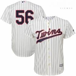 Mens Majestic Minnesota Twins 56 Fernando Rodney Replica Cream Alternate Cool Base MLB Jersey 