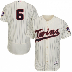 Mens Majestic Minnesota Twins 6 Tony Oliva Authentic Cream Alternate Flex Base Authentic Collection MLB Jersey