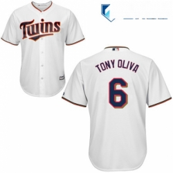 Mens Majestic Minnesota Twins 6 Tony Oliva Replica White Home Cool Base MLB Jersey