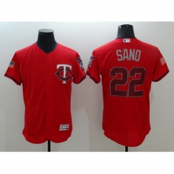 Men's Minnesota Twins #22 Miguel Sano Red Independence Jersey