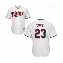 Mens Minnesota Twins 23 Nelson Cruz Replica White Home Cool Base Baseball Jersey 