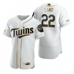 Minnesota Twins 22 Miguel Sano White Nike Mens Authentic Golden Edition MLB Jersey